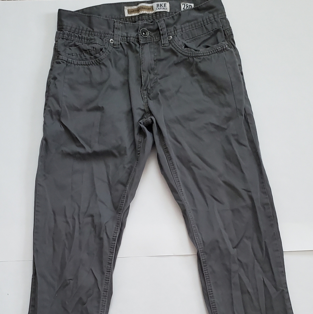 BKE Casuals CARTER STRAIGHT Men's Jeans/Pants SZ 28R OLIVE ARMY GREEN